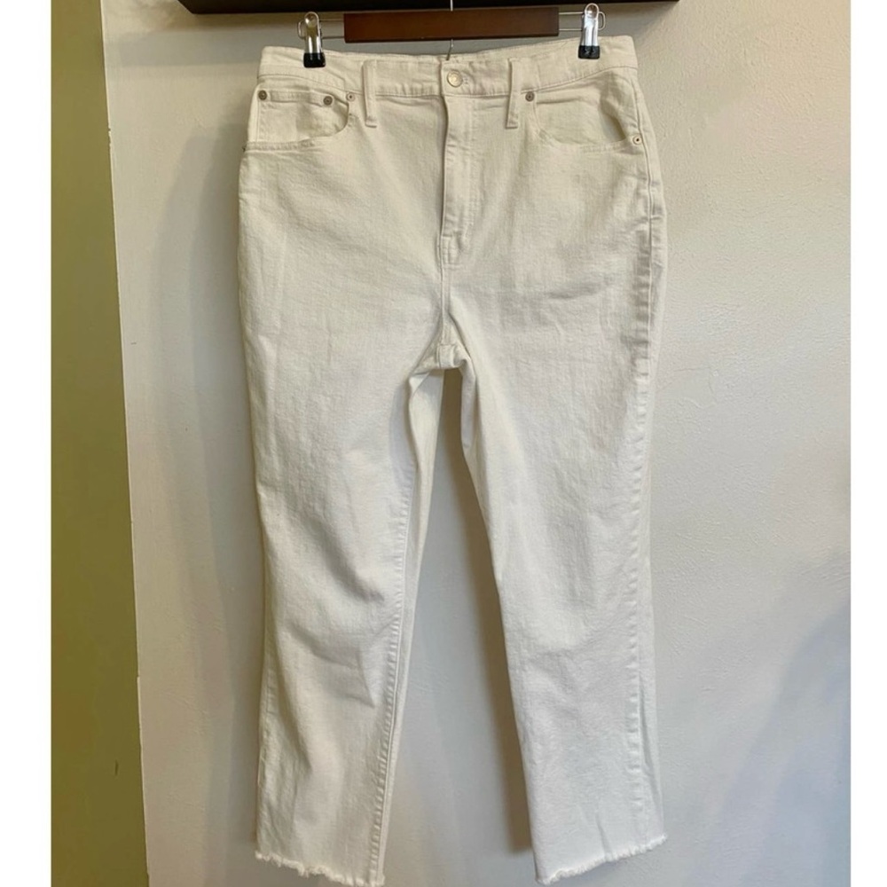 Madewell high-rise slim crop boyjean white | 29